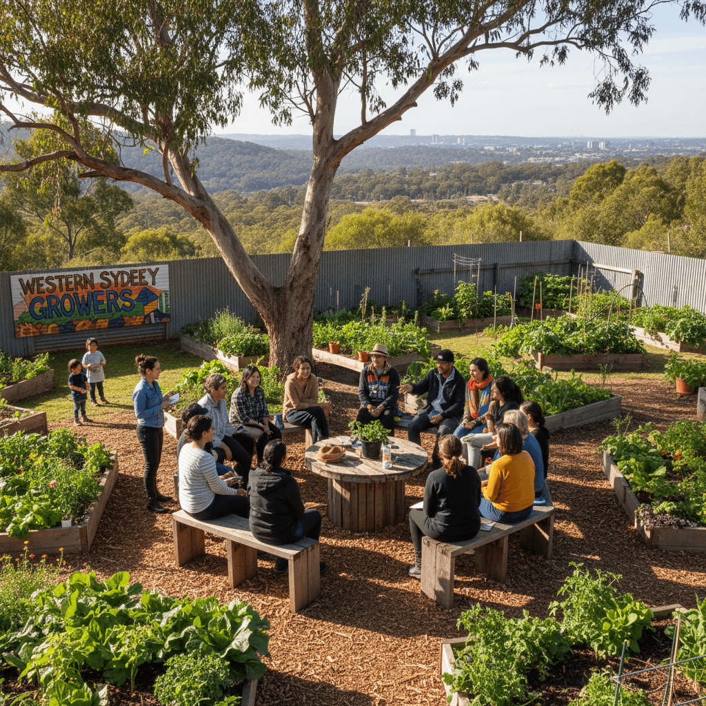 Outdoor community space in natural setting