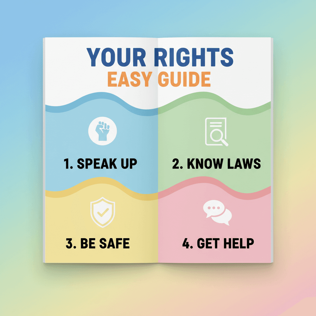 Easy Read guide showing clear icons and simple language about human rights
