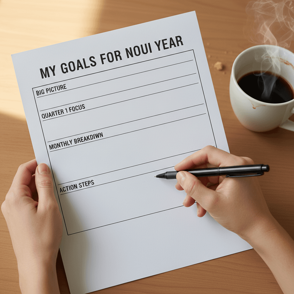 Goal Planner worksheet for personal objectives